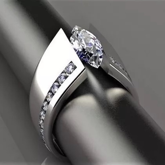 Jewelry - New Women’s 925 silver Marquise Cut Diamond Ring